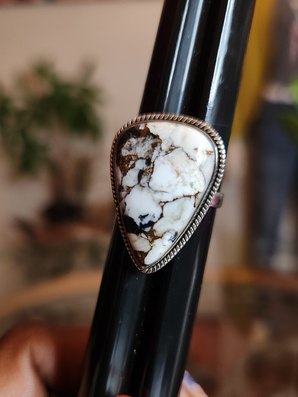 925 SS Wild Horse  Teardrop Statement Ring